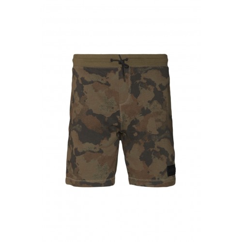 Camouflage fleece Bermuda shorts