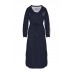 Long jersey dress with drawstring