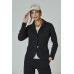 Cotton interlock blazer with buttons