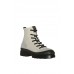 Lace-up canvas and suede boots