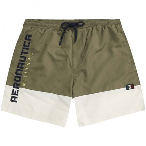 Swimming trunks with vertical logo