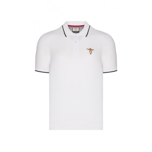 Basic short-sleeved piqué polo shirt