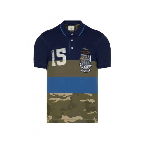 15th Wing color-block polo shirt