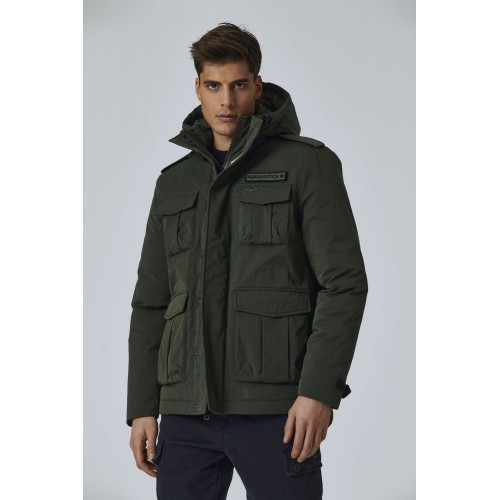Sustainable field jacket with hood